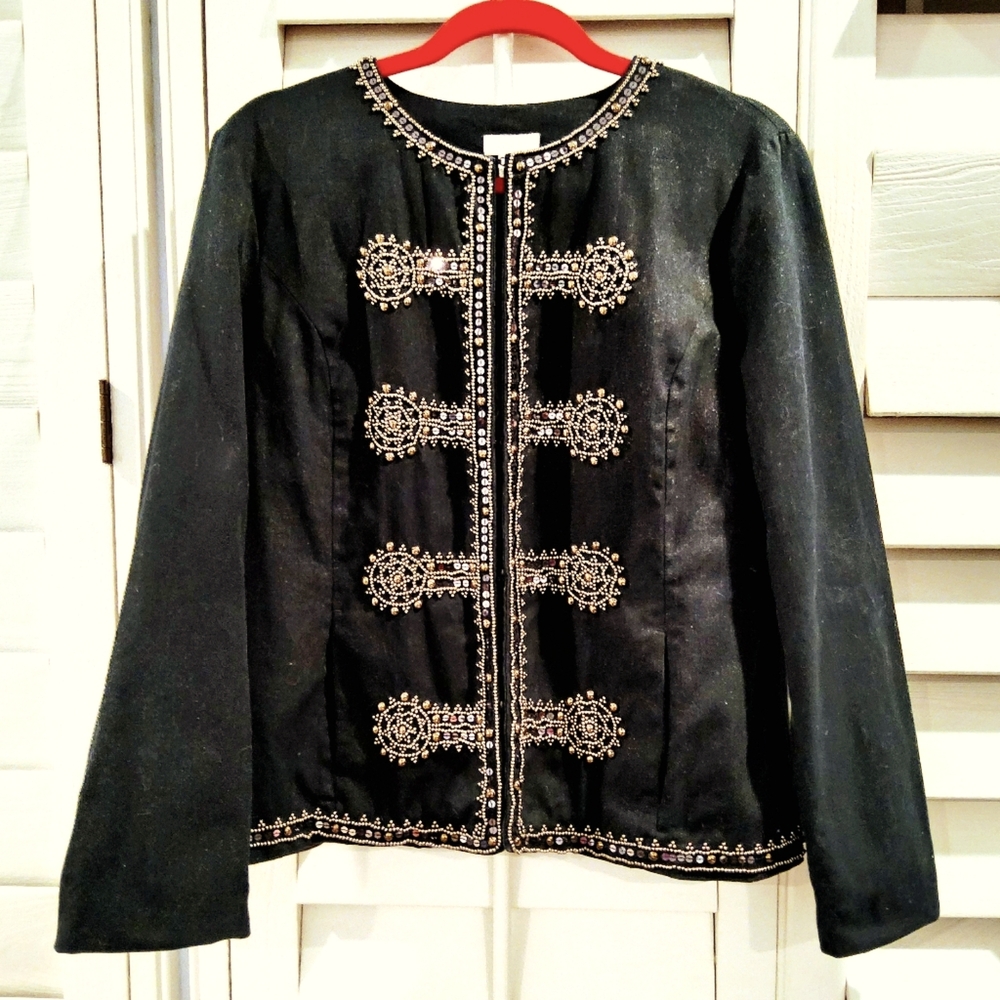 Chico's Military Glam Napolean Jacket Like New